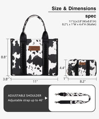 Wrangler Cow Print Concealed Crossbody Bag