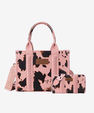 Wrangler Cow Print Concealed Crossbody Bag Set