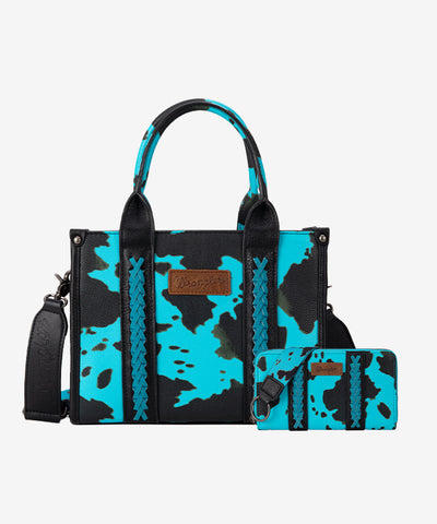 Wrangler Cow Print Concealed Crossbody Bag Set