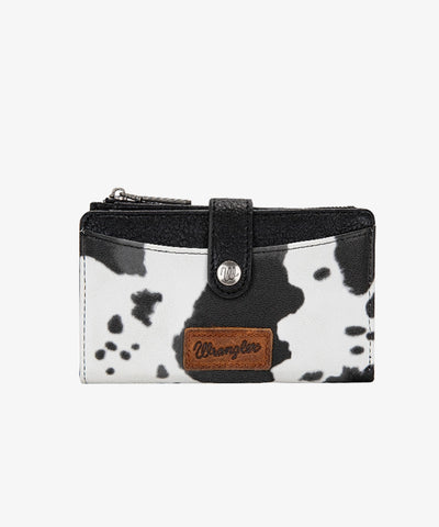 Wrangler Cow Print Button Wallet - Montana West World