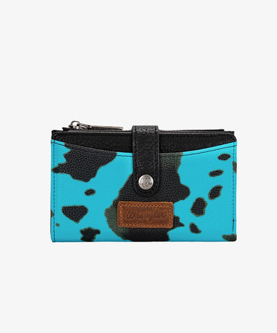 Wrangler Cow Print Button Wallet - Montana West World