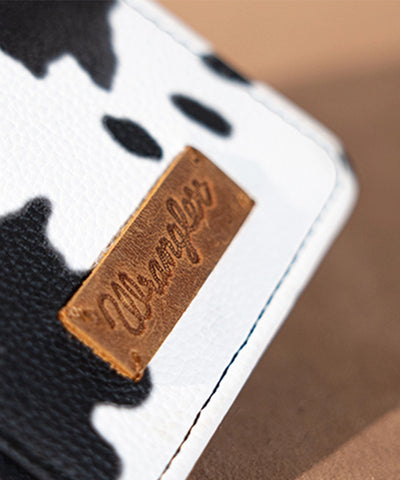 Wrangler Cow Print Card Holder