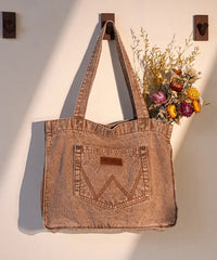 Wrangler W Stitch Denim Tote Bag