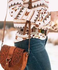 Wrangler Tooled Saddle Purse