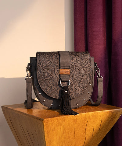 Wrangler Tooled Saddle Purse