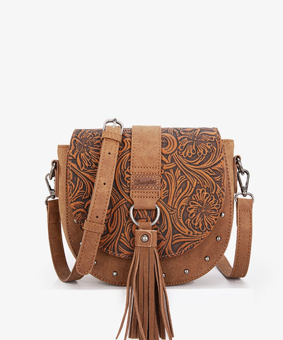 Wrangler Tooled Saddle Purse