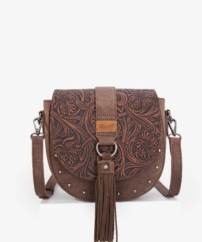 Wrangler Tooled Saddle Purse