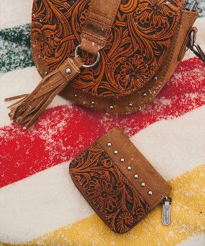 Wrangler Western Tooled Bi-Fold Wallet