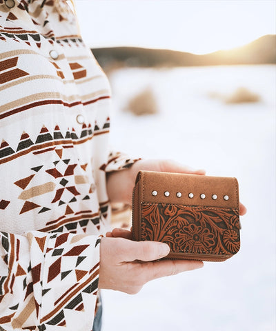 Wrangler Western Tooled Bi-Fold Wallet