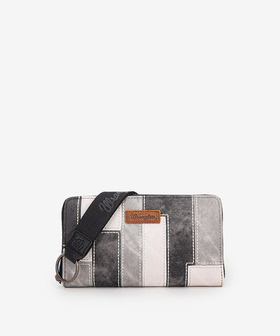 Wrangler Denim-textured Color-block Shoulder Bag