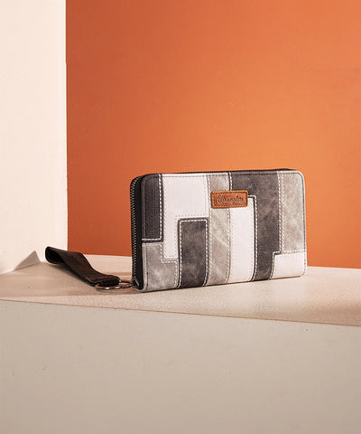 Wrangler Denim-textured Color-block Shoulder Bag