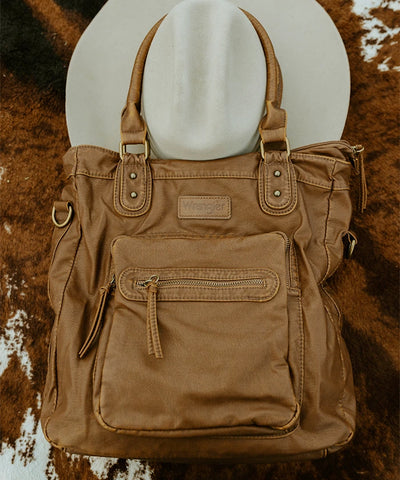 Wrangler Slouchy Distressed Leather Tote Bag