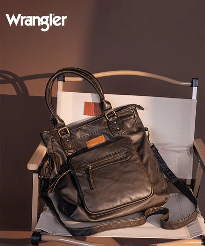 Wrangler Slouchy Distressed Leather Tote Bag