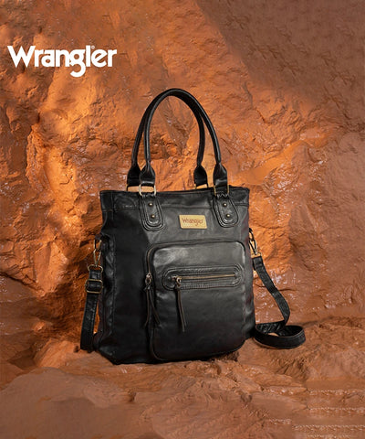 Wrangler Slouchy Distressed Leather Tote Bag