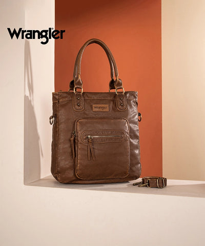 Wrangler Slouchy Distressed Leather Tote Bag