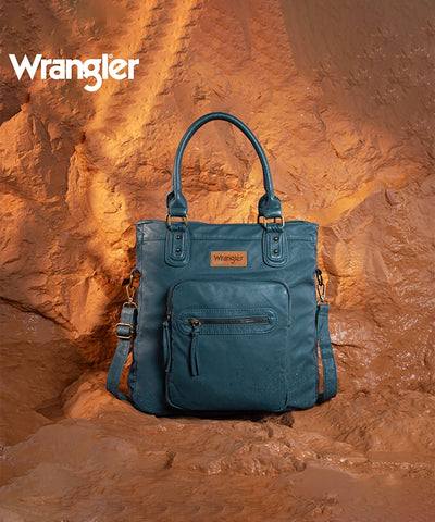 Wrangler Slouchy Distressed Leather Tote Bag