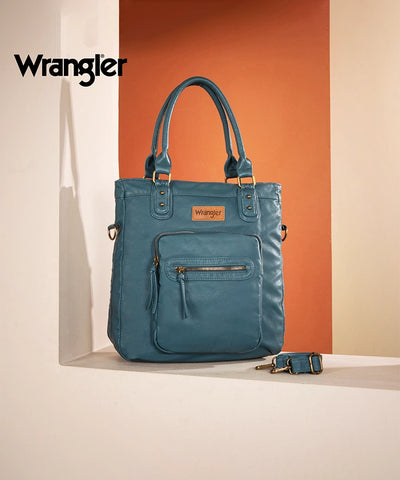 Wrangler Slouchy Distressed Leather Tote Bag