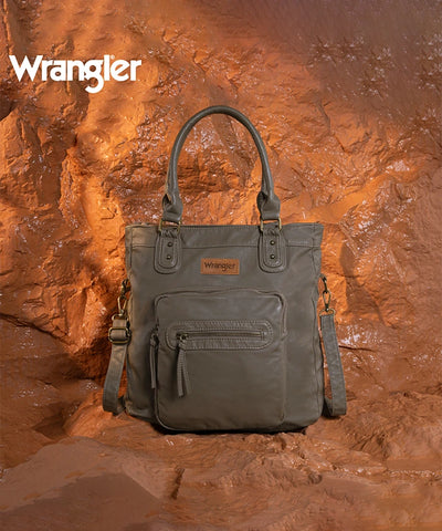 Wrangler Slouchy Distressed Leather Tote Bag