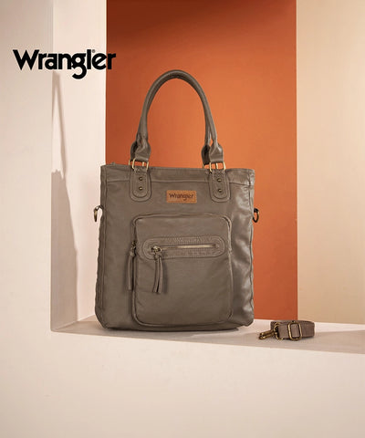 Wrangler Slouchy Distressed Leather Tote Bag