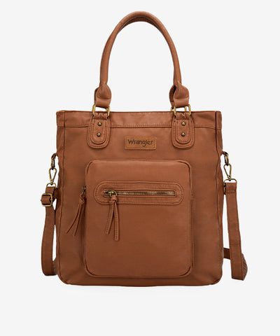 Wrangler Slouchy Distressed Leather Tote Bag