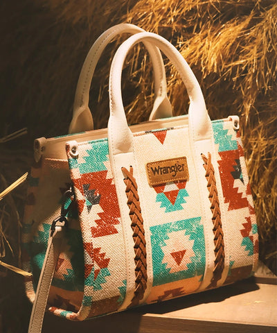 Wrangler Southwestern Print Canvas Tote Bag