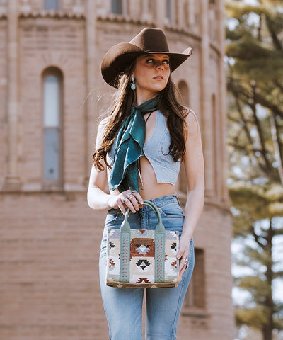 Wrangler Southwestern Print Canvas Tote Bag