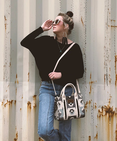 Wrangler Southwestern Print Canvas Tote Bag