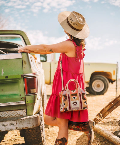 Wrangler Southwestern Print Canvas Tote Bag