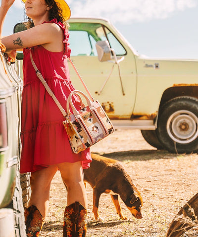 Wrangler Southwestern Print Canvas Tote Bag