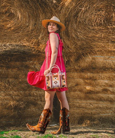 Wrangler Southwestern Print Canvas Tote Bag