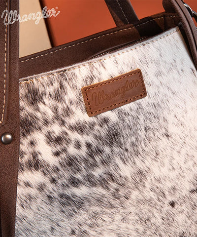 Wrangler Genuine Hair-On Cowhide Tote Bag