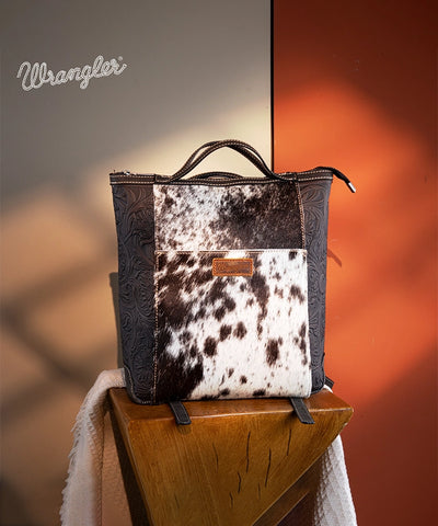 Wrangler Genuine Hair-On Cowhide Convertible Backpack