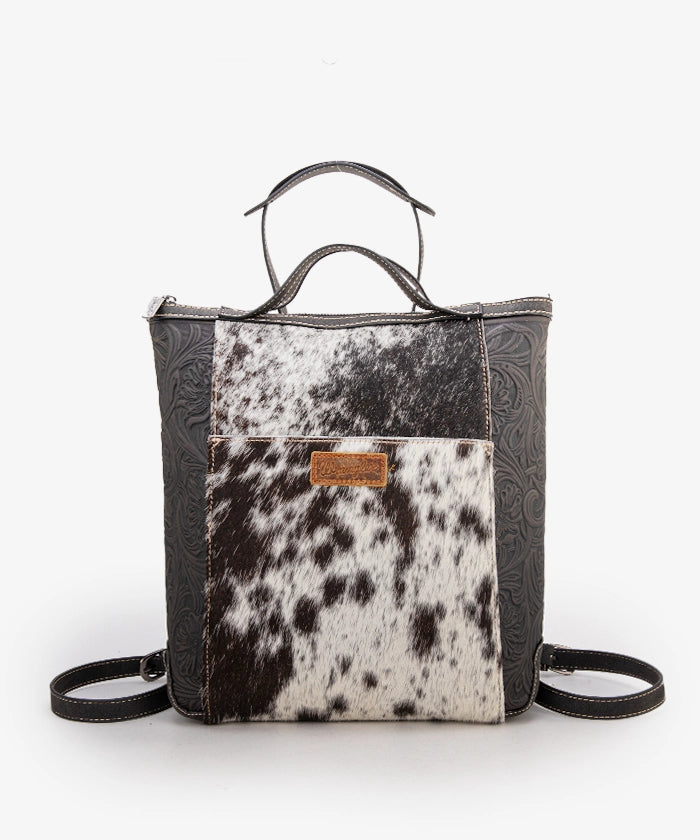Wrangler Genuine Hair-On Cowhide Convertible Backpack