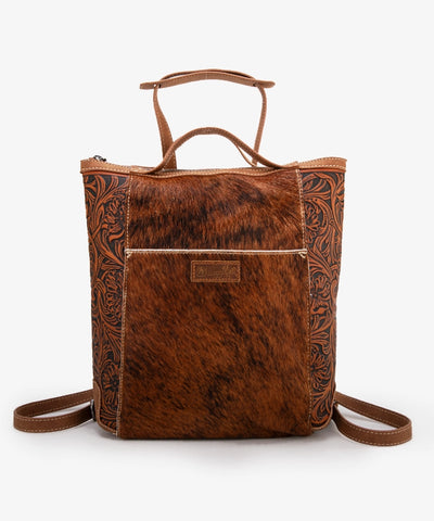 Wrangler Genuine Hair-On Cowhide Convertible Backpack