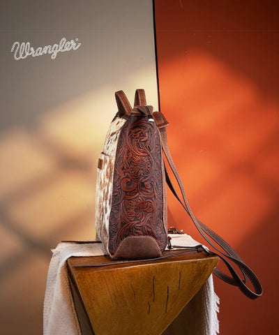 Wrangler Genuine Hair-On Cowhide Convertible Backpack