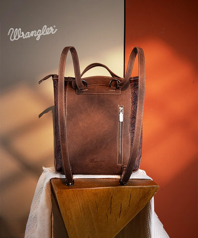 Wrangler Genuine Hair-On Cowhide Convertible Backpack