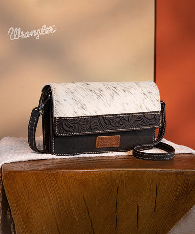 Wrangler Genuine Hair-On Cowhide Mini Crossbody