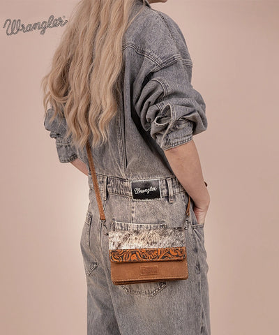 Wrangler Genuine Hair-On Cowhide Mini Crossbody