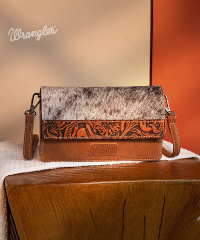 Wrangler Genuine Hair-On Cowhide Mini Crossbody