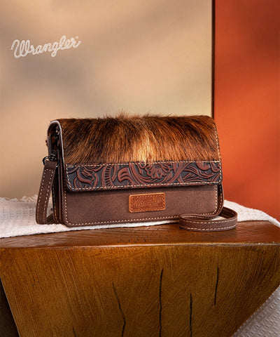 Wrangler Genuine Hair-On Cowhide Mini Crossbody