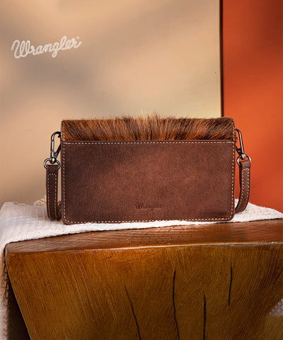 Wrangler Genuine Hair-On Cowhide Mini Crossbody