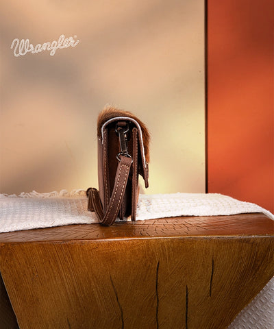 Wrangler Genuine Hair-On Cowhide Mini Crossbody