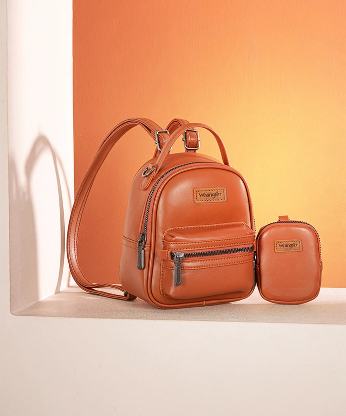 Wrangler Leather Mini Backpack
