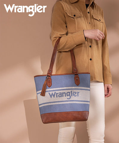 Wrangler Embroidered Canva Tote Bag