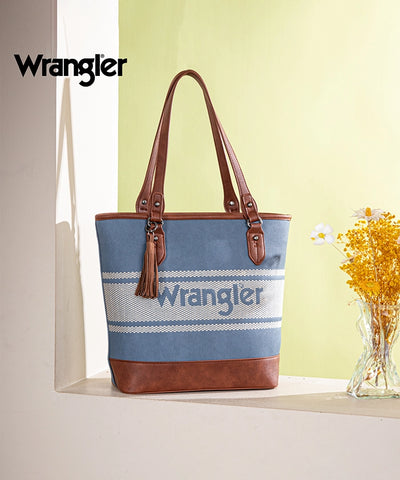 Wrangler Embroidered Canva Tote Bag