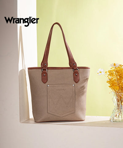 Wrangler Embroidered Canva Tote Bag