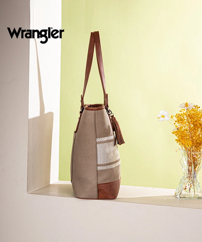 Wrangler Embroidered Canva Tote Bag