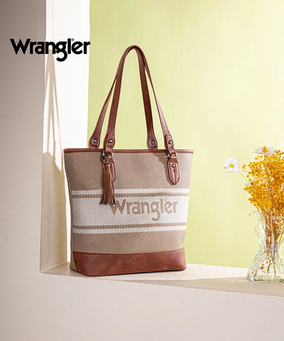 Wrangler Embroidered Canva Tote Bag