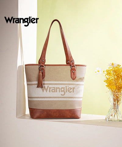 Wrangler Embroidered Canva Tote Bag