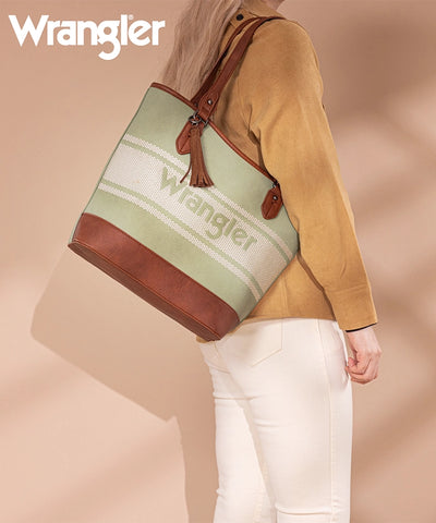 Wrangler Embroidered Canva Tote Bag